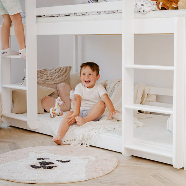 TED 3-Stock Etagenbett Kinderbett Bodenbett 90 x 200 cm weiss