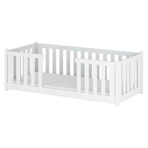 FERRO Montessori Kinderbett Bodenbett 90 x 200 cm weiß