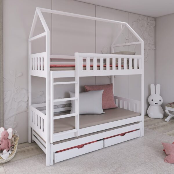 IGA Etagenbett Hausbett Kinderbett in mehreren Größen und Farben