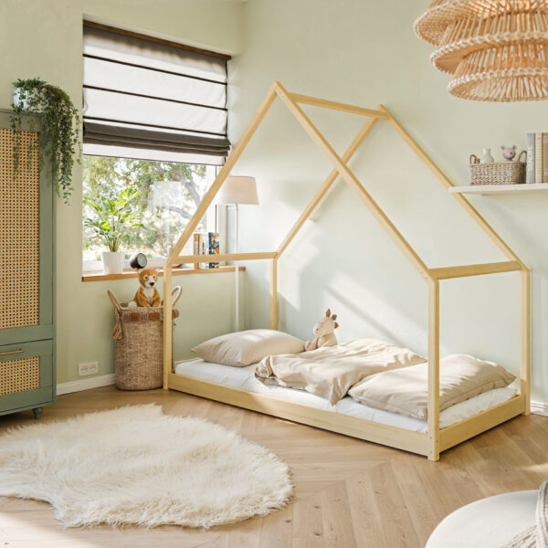 MORIS Kinderbett Bodenbett Hausbett in mehreren Größen und Farben