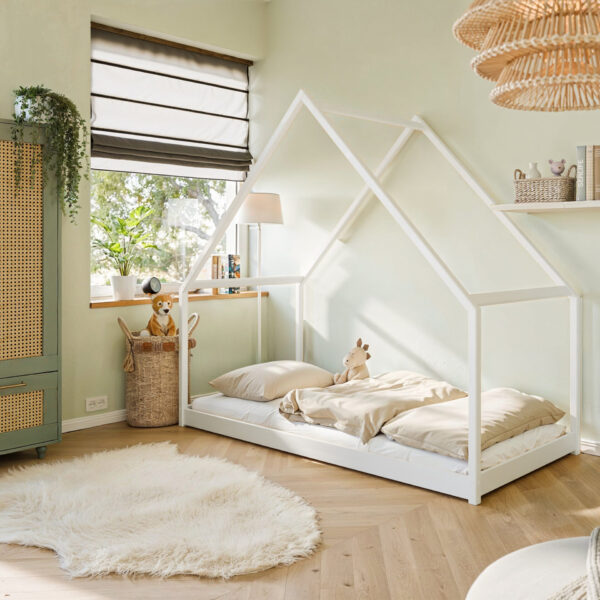 MORIS Kinderbett Bodenbett Hausbett in mehreren Größen und Farben