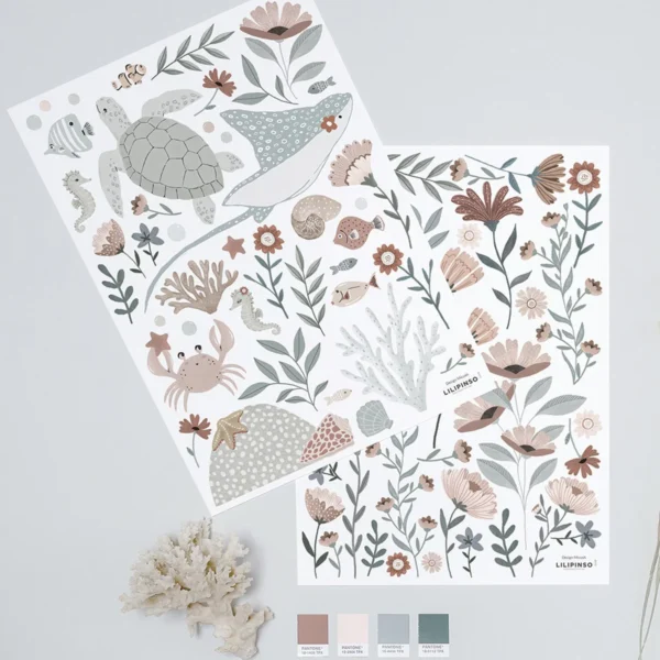OZEAN Wandsticker Tiere klein