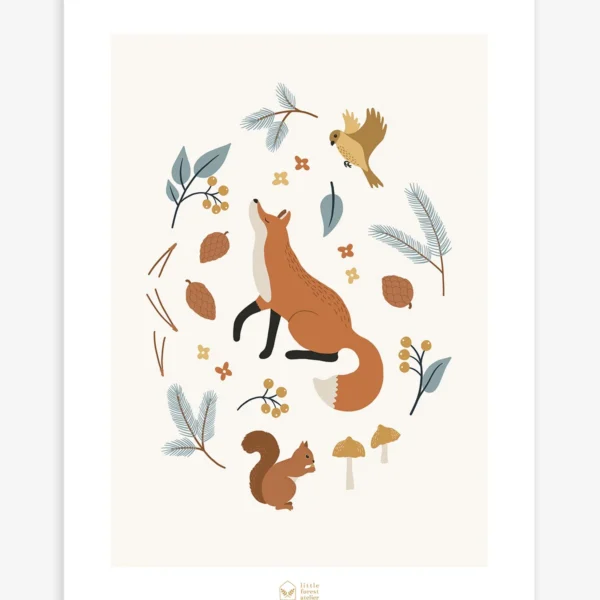 FOREST Wandposter 30x40 cm 3-Set 