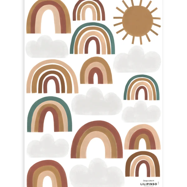 REGENBOGEN Wandsticker klein
