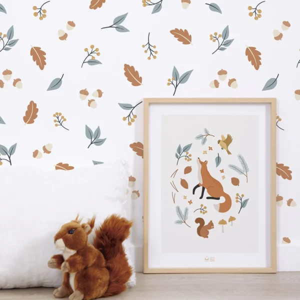 FOREST Waldtiere Kinderzimmer Wanddeko 4-Set