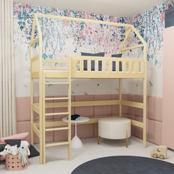 OTYLIA Hochbett Kinderbett Hausbett in mehreren Größen und Farben