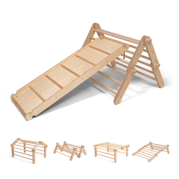 MOPITRI® 4-segmentiges Kletterdreieck nach Pikler mit Rampe