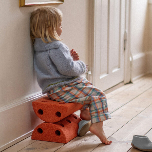 MODU® Bauspielzeug Kinderhocker orange