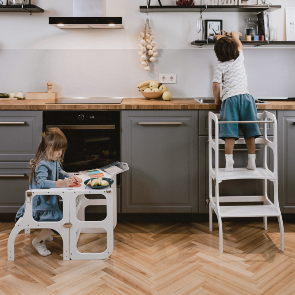 STEP'n'SIT® umbaubarer Montessori Lernturm+Tisch  2 in 1