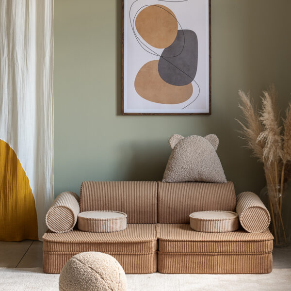 Umbaubares Spielsofa Breitcord dunkelbraun
