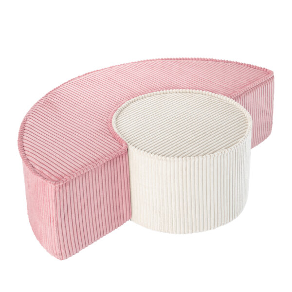 Sitzpouffe-Set Breitcord rosa