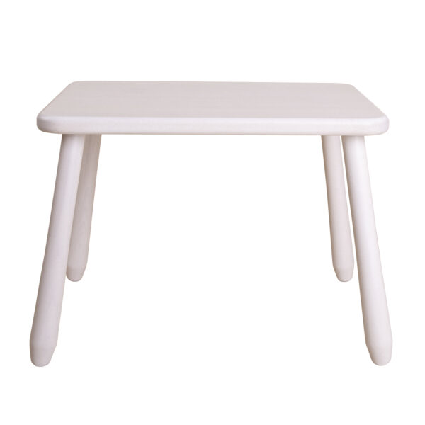 Kidozia Kindertisch-Set „White Bunny“ – 2 Stühle + 1 Tisch aus massivem Buchenholz