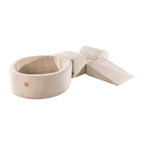 Modulares Schaumstoff-Spielset 3 Elemente mit Bällebad 90x30 cm Cord