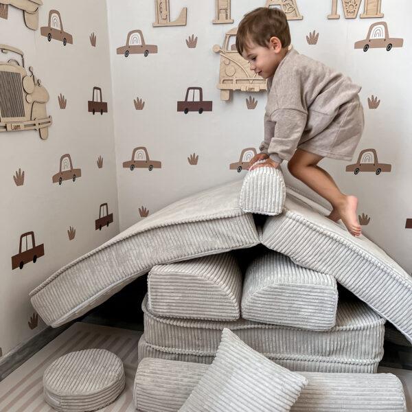 MeowBaby® Spielsofa Cord Premium 120 cm 10 Elemente  in vielen Farben