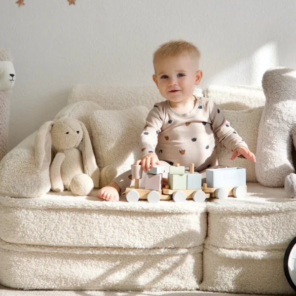 MeowBaby® Spielsofa Teddy 120 cm 10 Elemente in mehreren Farben