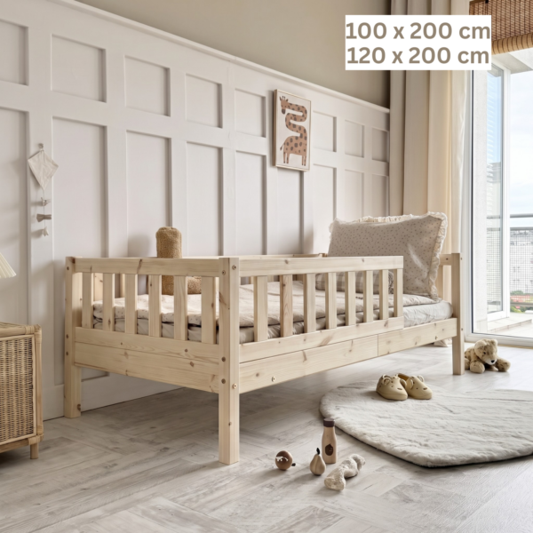 BASIC DAVID Kinderbett PUREWOOD (19 cm Beine) in mehreren Größen