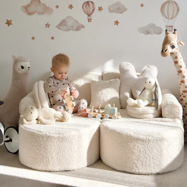 MeowBaby® Spielsofa Teddy 120 cm 12 Elemente in mehreren Farben