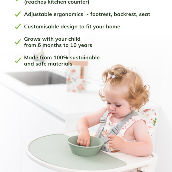 Norstol Peak Tablett – passend zum höhenverstellbaren Kinderstuhl